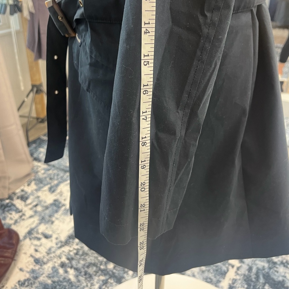 Faconnable Dark Blue Belted Trench Coat - Picture 10 of 15